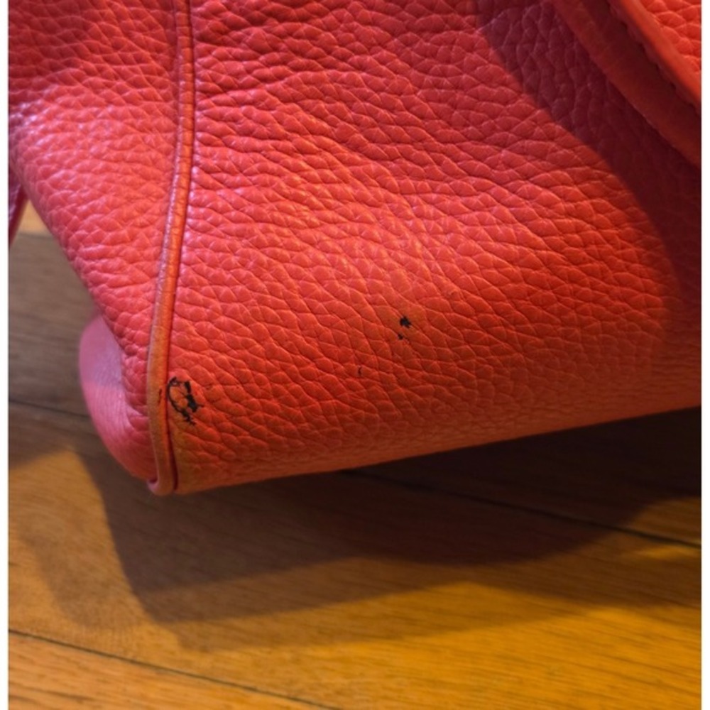 Kate Spade NY Grant Park Hadlen Pebbled Leather Satchel Crossbody Bag Coral Red - Picture 14 of 16